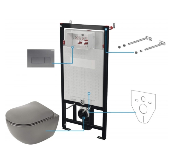 6-in-1 concealed toilet set