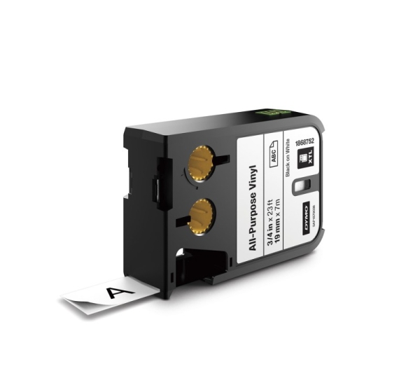 DYMO XTL All-Purpose Vinyl Labels | 19 mm | Black on White