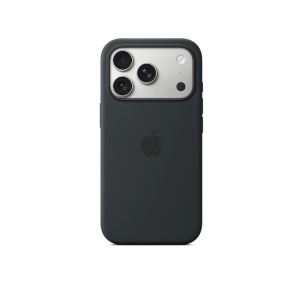 Black silicone case iPhone 17 Pro with MagSafe