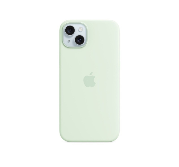 Silicone Apple case for iPhone 15 Plus Mint