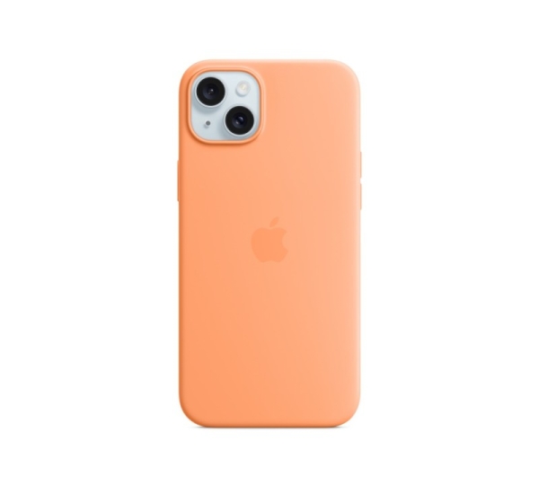 Apple iPhone 15 Plus Silicone Case with MagSafe - Orange Sorbet