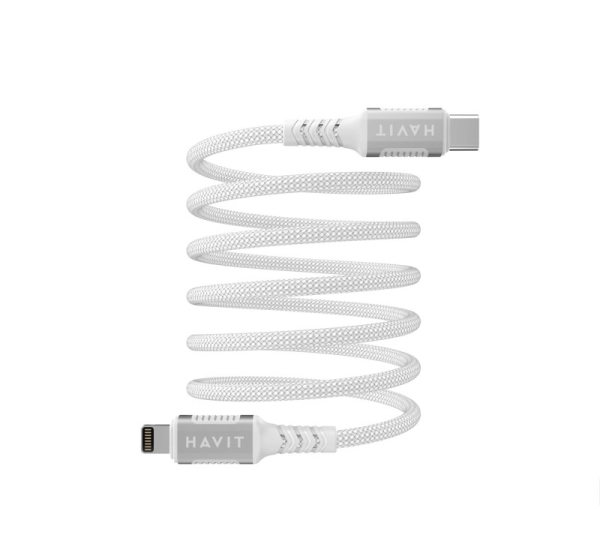Havit CB6298 - Magnetic USB type C-Lightning cable, 1 m (white)