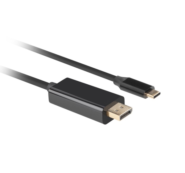 Lanberg CA-CMDP-10CU-0010-BK video cable adapter 1 m USB Type-C DisplayPort Black