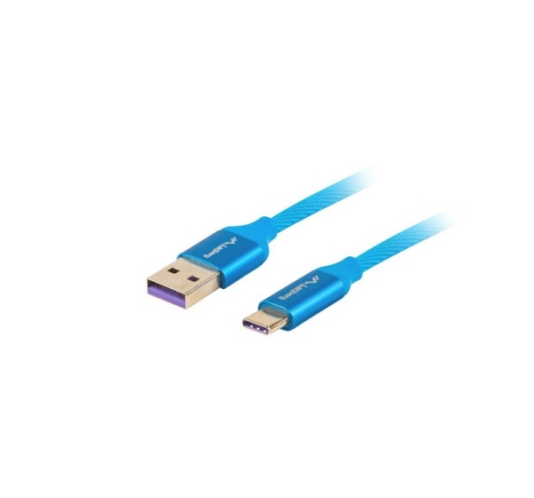 Lanberg CA-USBO-21CU-0010-BL USB cable USB 2.0 1 m USB A USB C Blue