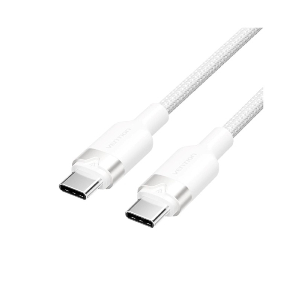Vention USB-C to C cable, braided, 3A, 480Mbps, 60W, 2m, WH