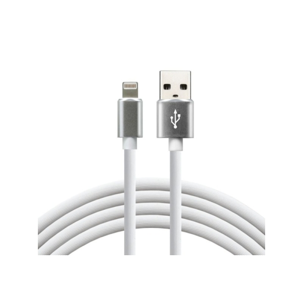 everActive cable USB Lightning 1m - White, silicone, quick charge, 2,4A - CBS-1IW