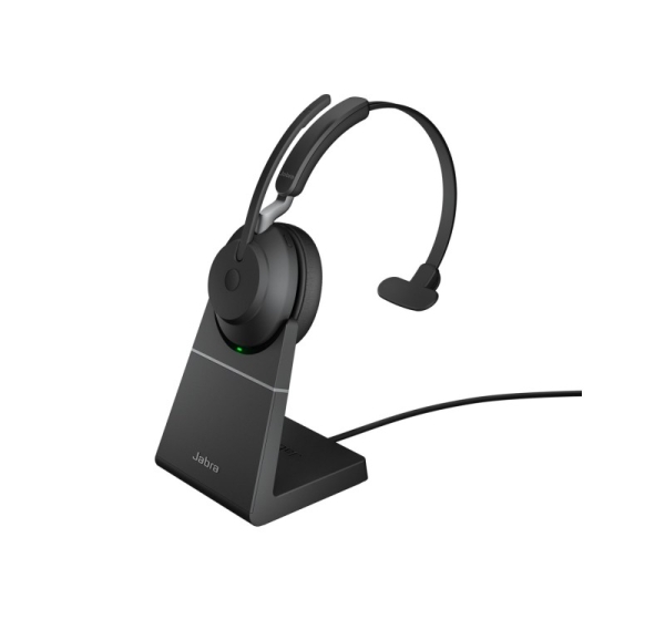 Jabra Evolve2 65 USB-A UC Mono with Charging Stand - Black