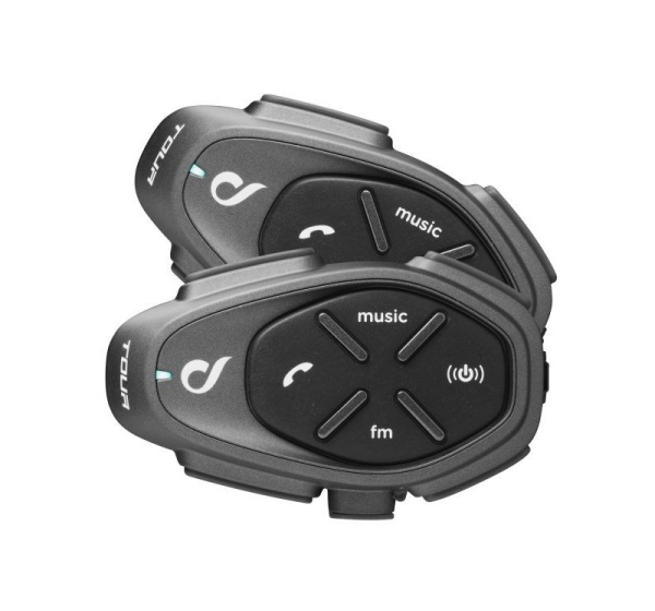 Interphone TOUR HD Motorbike intercom 1500 m 2 pcs Black