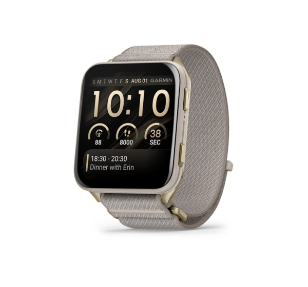 Garmin Venu X1 5.08 cm (2") AMOLED Digital 448 x 486 pixels Touchscreen Gold, Titanium Wi-Fi GPS (satellite)