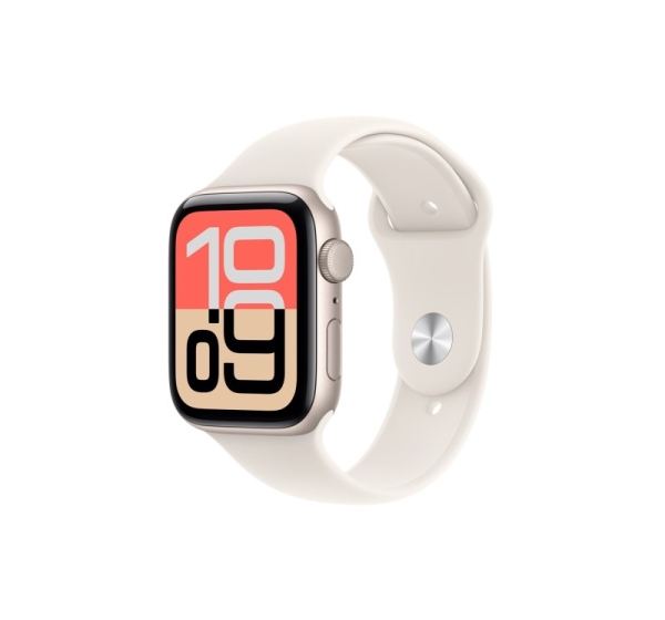 Apple Watch SE (3nd generation) SE 3 GPS 44mm Starlight Aluminium Case with Starlight Sport Band - S/M