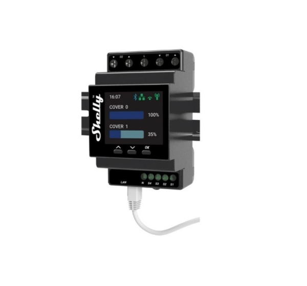 Shelly Pro Dual Cover / Shutter PM electrical relay Black