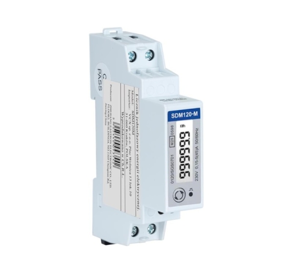 Licznik energii jednofazowy z Modbus dwukierunkowy VCX SDM120M (MID)