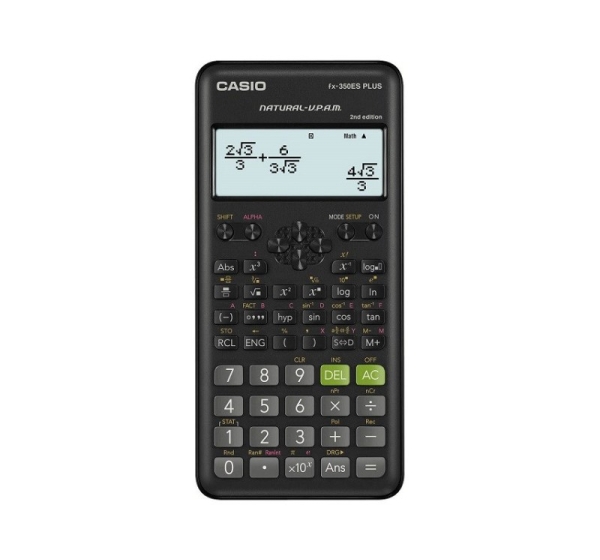 CASIO CALCULATOR SCIENTIFIC FX-350ESPLUS-2 BLACK, 12 DIGIT DISPLAY