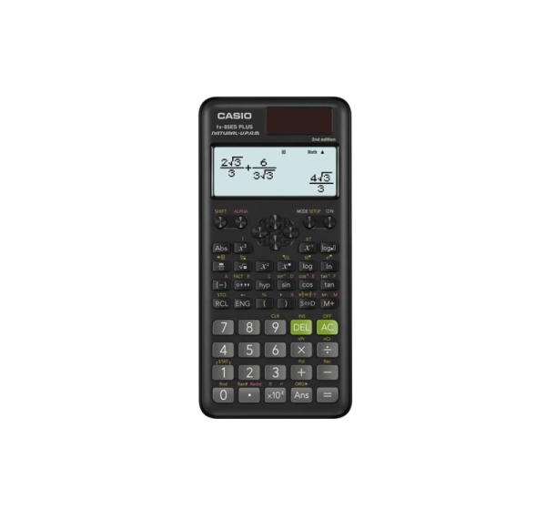 CASIO FX-85ESPLUS-2 B CALCULATOR SCIENTIFIC 252 FUNCTIONS 77X162MM, CARDBOARD BOX, BLACK