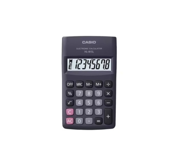 CASIO HL-815L-BK BOX pocket calculator, 8-digit, 69.5x118mm, black