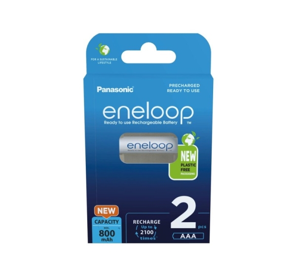 Rechargeable batteries PANASONIC ENELOOP AAA 800 mAh 2 szt (BK-4MCDE/2CP)