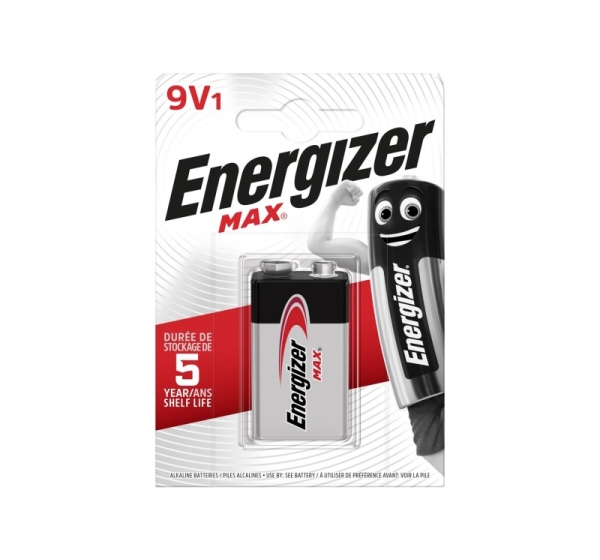 ENERGIZER BATTERY Max 426660 9V 6LR61, 1 piece, Eco pack