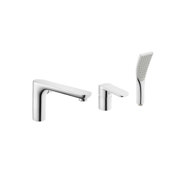 3-Hole Bath Tub Mixer Siros Chrome
