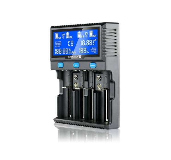 Charger for cylindrical Li-ion and Ni-MH batteries everActive UC-4200