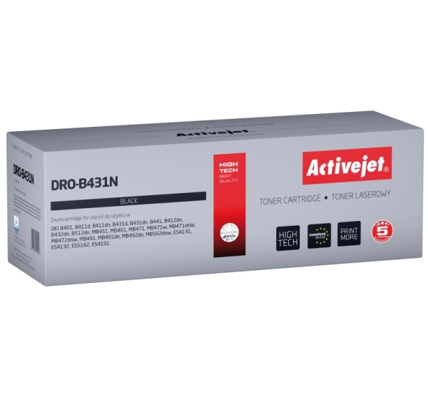 Activejet DRO-B431N drum (replacement for OKI 44574302; Supreme; 25000 pages; black)