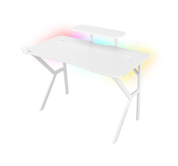 Genesis Gaming Tisch HOLM 320 RGB weiĂź (120cm x 75cm)