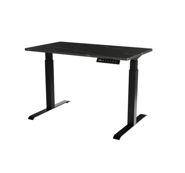 Desk with electric height adjustment MOON 121x67x72-120 black/san sebastian