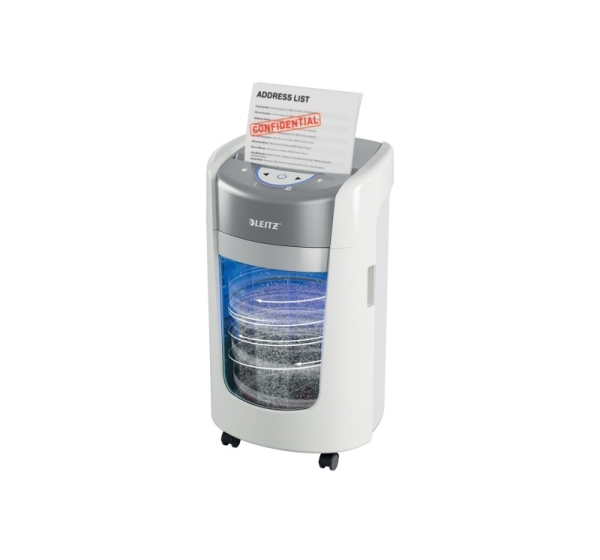 Leitz IQ OptiMax Home Office 225 Micro Cut Paper Shredder Security P5 15L - White