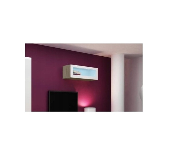 Cama Cabinet VIGO "90" glass 90/35/32 sonoma/white gloss