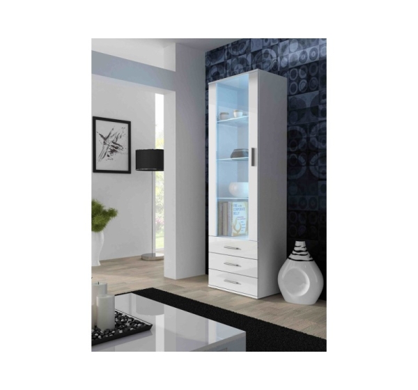 Cama display cabinet SOHO S1 white/white gloss