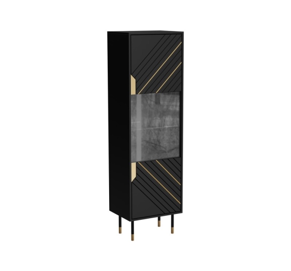 Cama MOUNTAIN display cabinet 54x40x180 black + gold