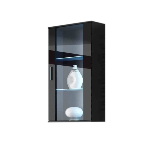 Cama hanging display cabinet SOHO black/black gloss