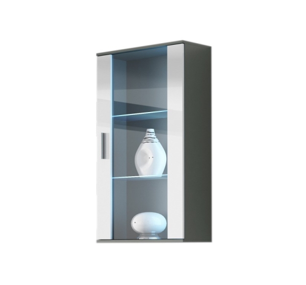 Cama hanging display cabinet SOHO grey/white gloss