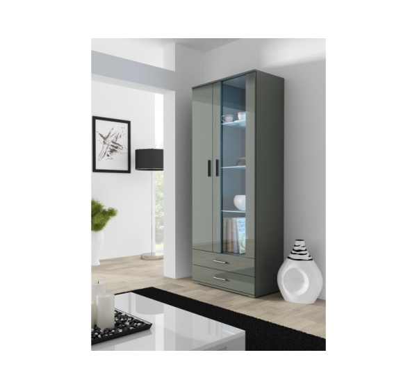 Cama display cabinet SOHO S6 2D2S grey/grey gloss