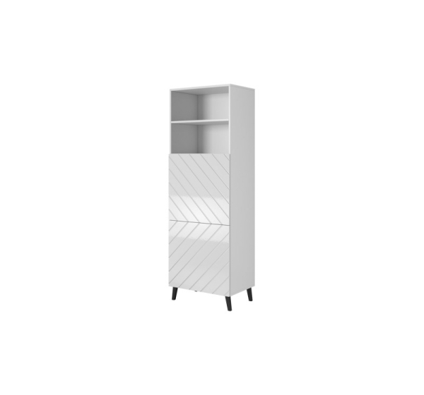Cabinet ABETO 60x40x176.5 cm white/gloss white