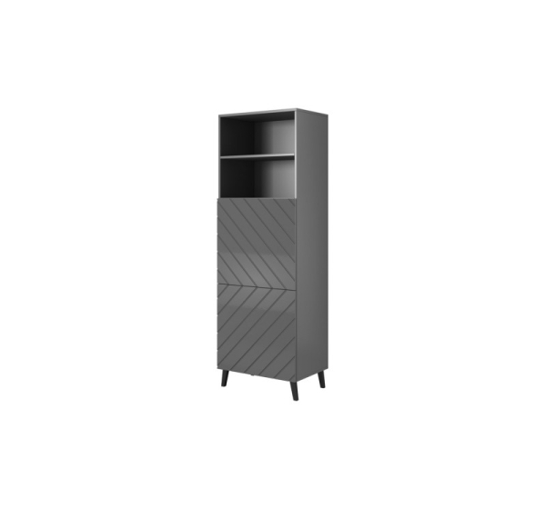 Cabinet ABETO 60x40x176,5 cm graphite/glossy graphite