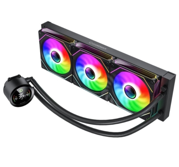 GameMax ICEBURG 360 DIGITAL BK computer cooling system Processor All-in-one liquid cooler 12 cm Black 1 pc(s)