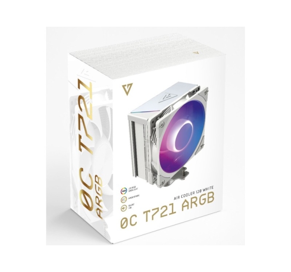 MODECOM Volcano 0C T721 ARGB Processor Air cooler 12 cm White