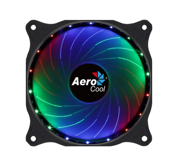 Aerocool COSMO12FRGB PC Fan 12cm LED RGB Molex Connector Silent Black