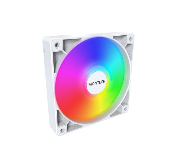 Fan Montech GF120 PWM ARGB, 3 pcs - 120mm, white