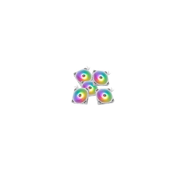 Bitspower Notos RGB PWM Fan, 120mm - White, 5-Pack