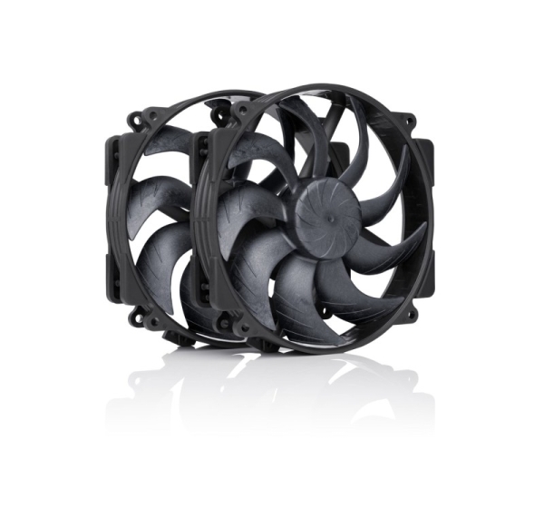 NF-A14x25r G2 PWM Sx2-PP chromax.black - dual fan set, black