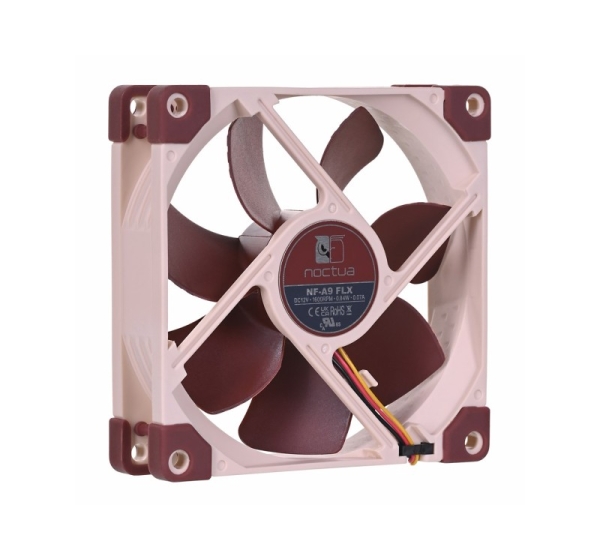 Noctua NF-A9 FLX computer cooling system Computer case Fan 9.2 cm Beige, Brown
