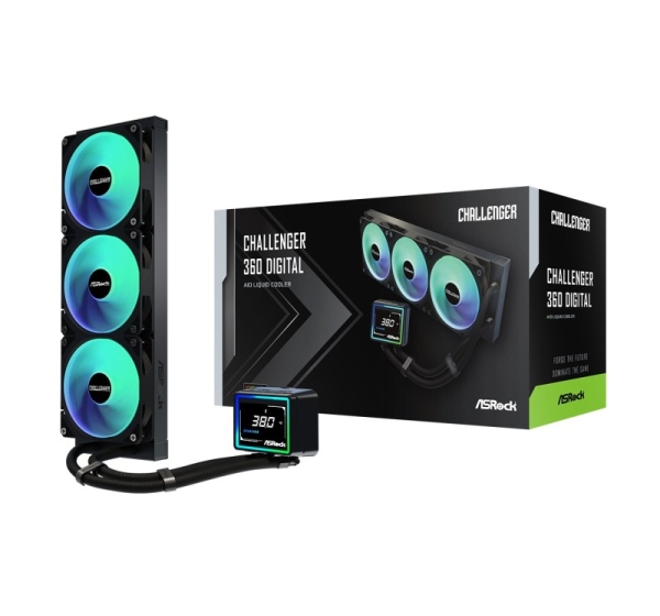 Asrock Challenger 360 Digital Processor Liquid cooling kit 12 cm Black