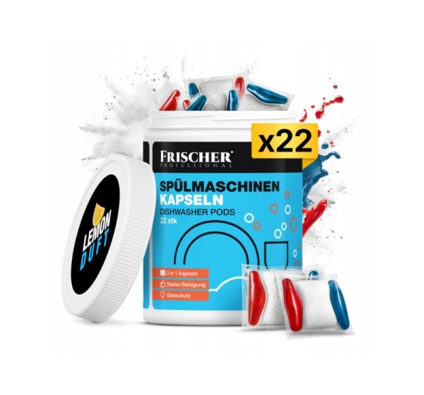Frischer 3-in-1 dishwasher capsules, 22 pieces