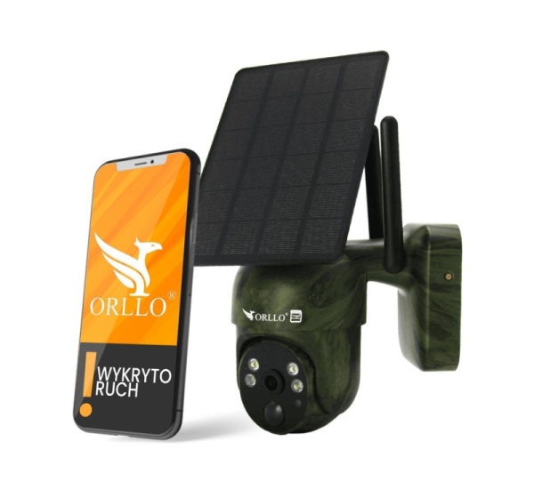 Orllo Wireless 4G LTE Rotating IP Camera with Solar Panel ORLLO TZ1 MORO