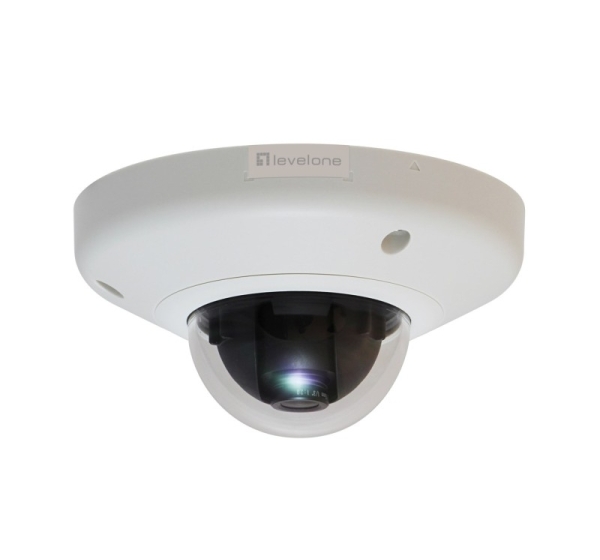 LevelOne HUBBLE Fixed Dome IP Network Camera, 3-Megapixel, 802.3af PoE, Vandalproof