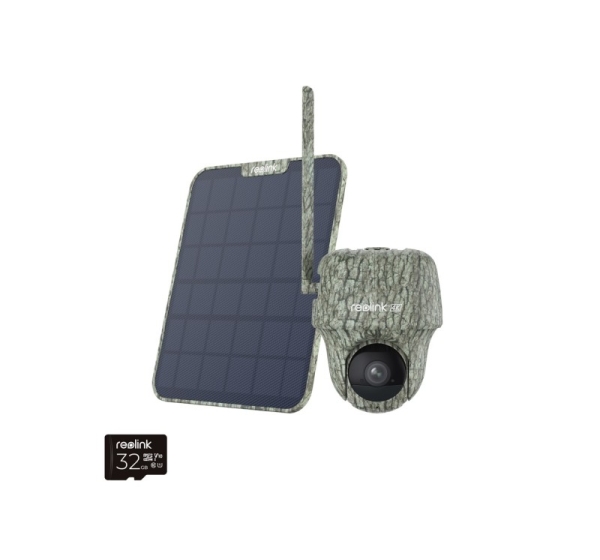 Reolink Go Series G450 with Solar Panel 2 - 4K 4G LTE PT Wildlife Cam, Animal Detection & Recognition, 360° View, 32GB microSD card
