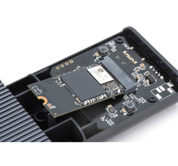 Digitus USB M.2 hard disk enclosure, SSD, external, NVMe, 40Gbps, USB 4.0, aluminum, toolfree