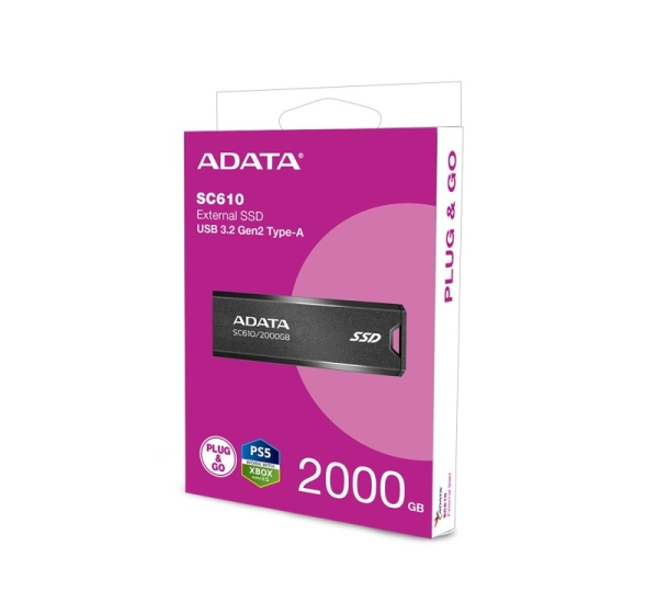 ADATA SC610 USB flash drive 2 TB USB Type-A 3.2 Gen 2 (3.1 Gen 2) Black