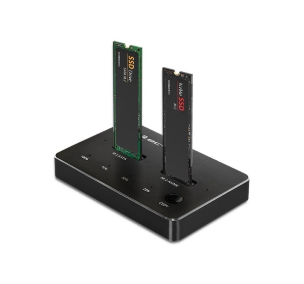 Qoltec M.2 SSD Docking Station NVMe SATA USB-C